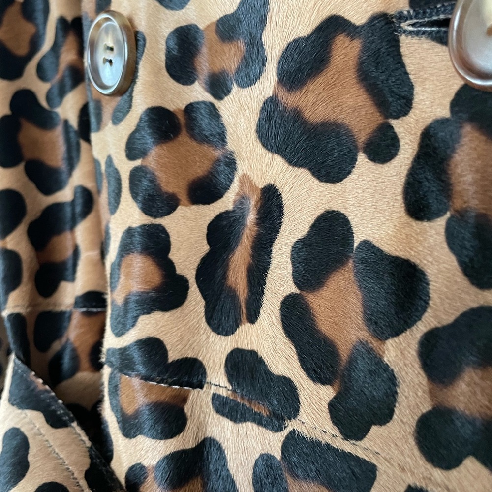 Michael Kors Collection Leopard-Print Trench Coat in Brown and Black - Picture 3 of 6
